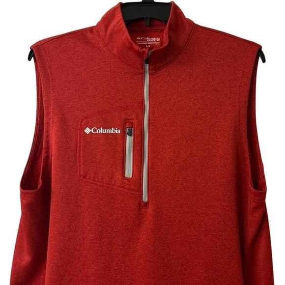 COLUMBIA Omni Wick Explorer Golf Vest Intense Red Size Large - Picture 4 of 9